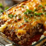 Cowboy Meatloaf and Potato Casserole