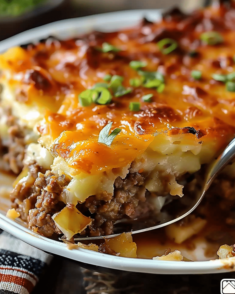 Cowboy Meatloaf and Potato Casserole