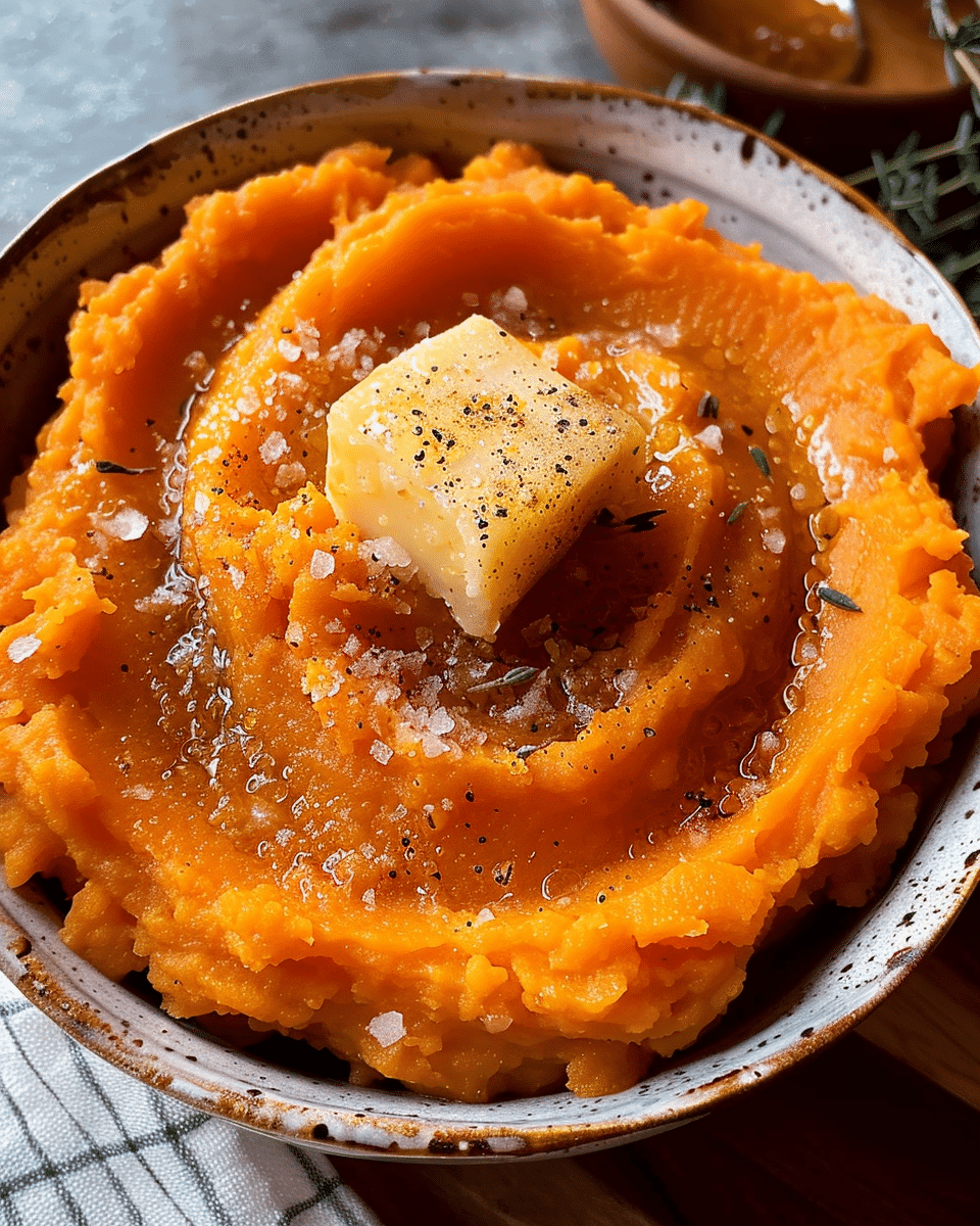 Honey Butter Mashed Sweet Potatoes