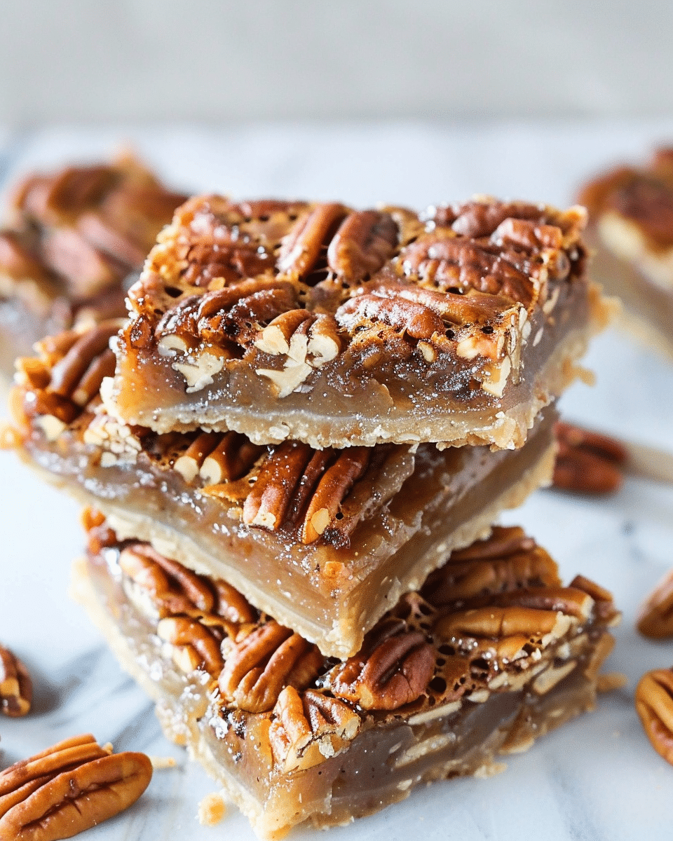 No Bake Keto Pecan Pie Bars
