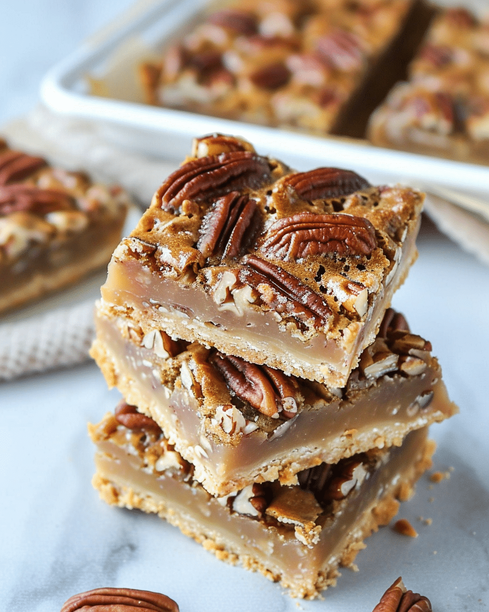 No Bake Keto Pecan Pie Bars