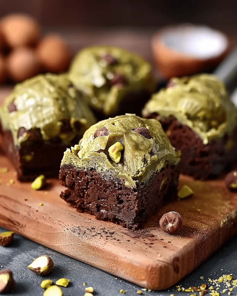 Pistachio Ferrero Rocher Brownies