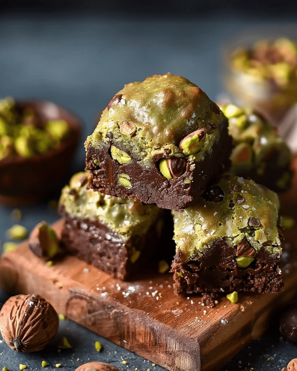 Pistachio Ferrero Rocher Brownies