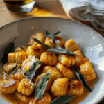 Pumpkin Sage Gnocchi in Brown Butter Sauce