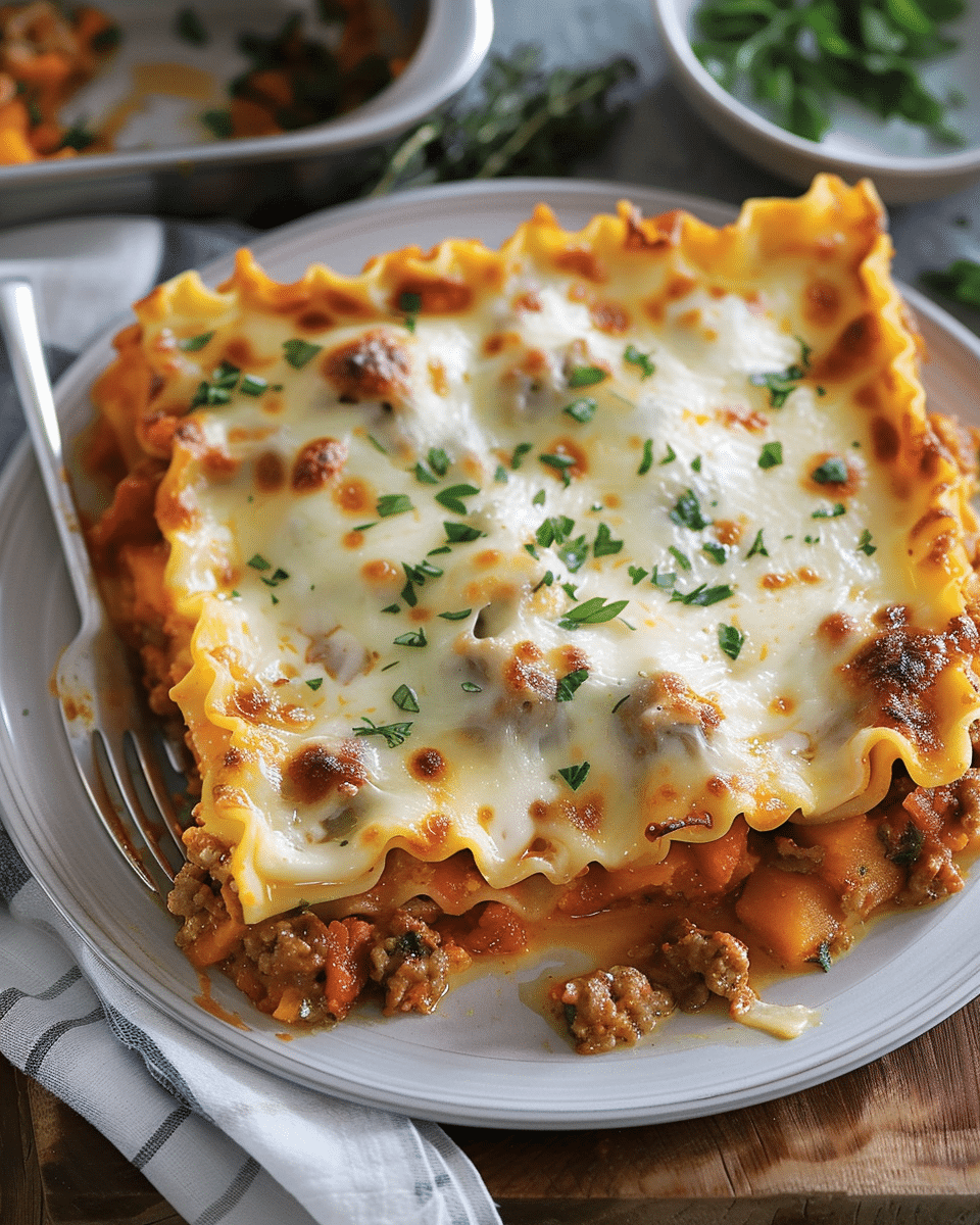 Sausage and Pumpkin Lasagna Recipe