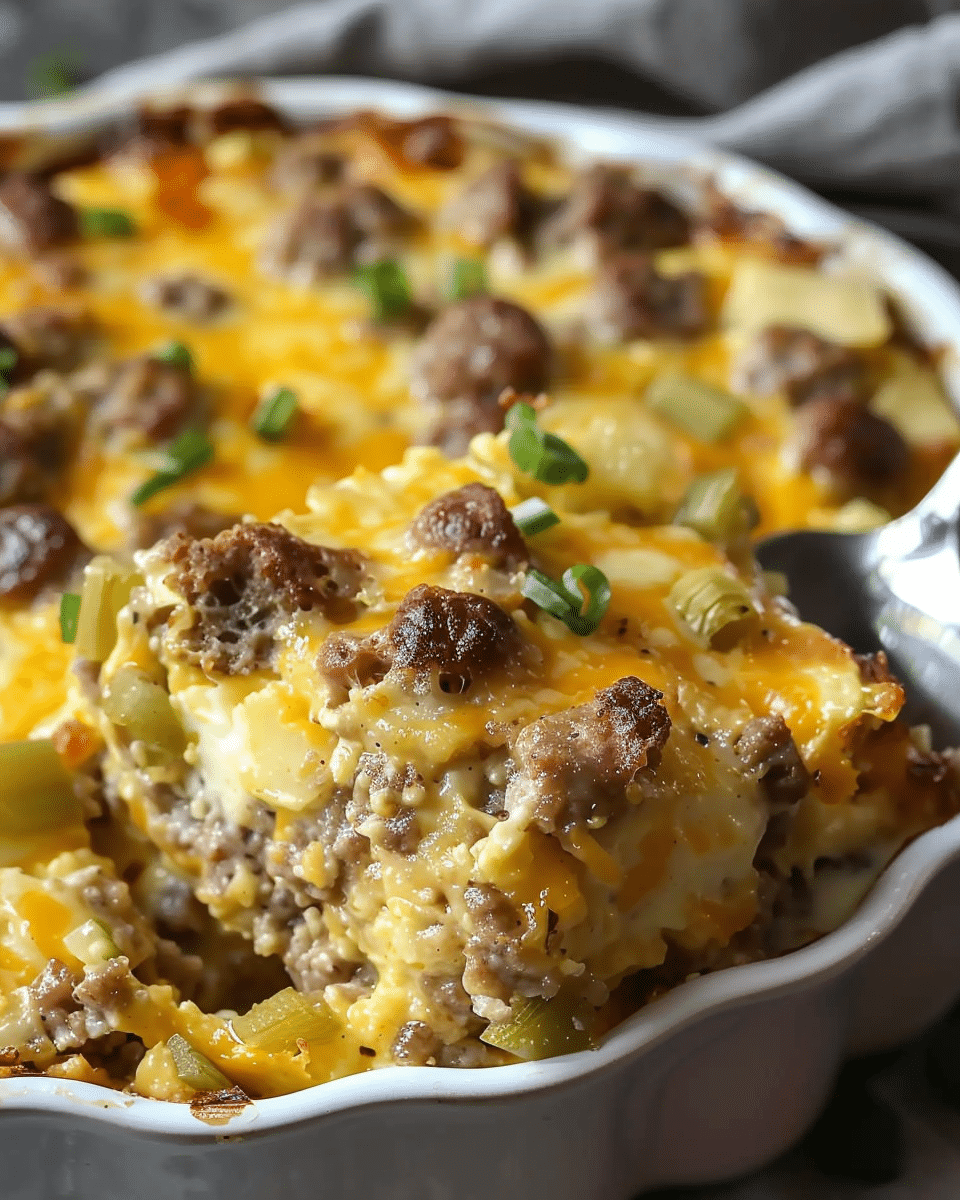 Sausage Breakfast Casserole in the Crockpot
