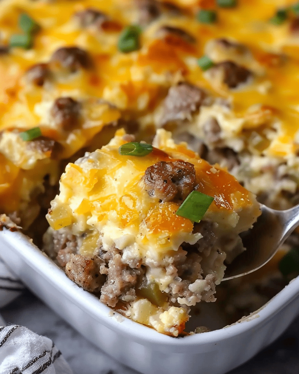 Sausage Breakfast Casserole in the Crockpot