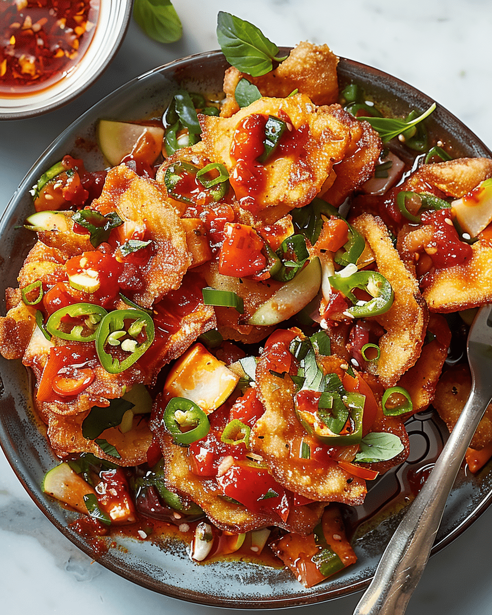 Bloody Chili Crisp Appetizer