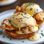 Bay Lobster Eggs Benedict with Cajun Hollandaise