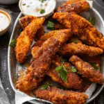 Black Pepper Rub Chicken Fingers with Greek Yogurt Ranch