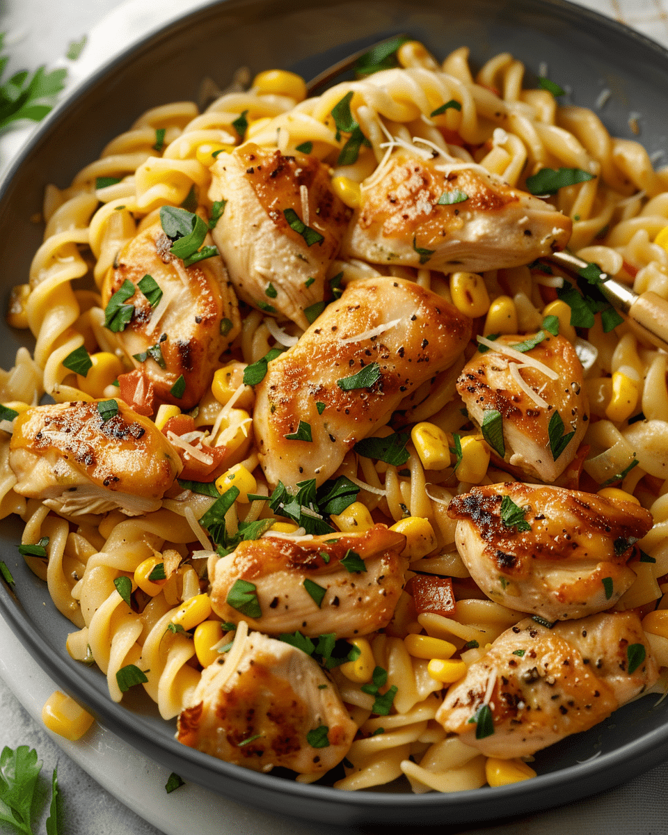 Chicken and Corn Pasta Recipe