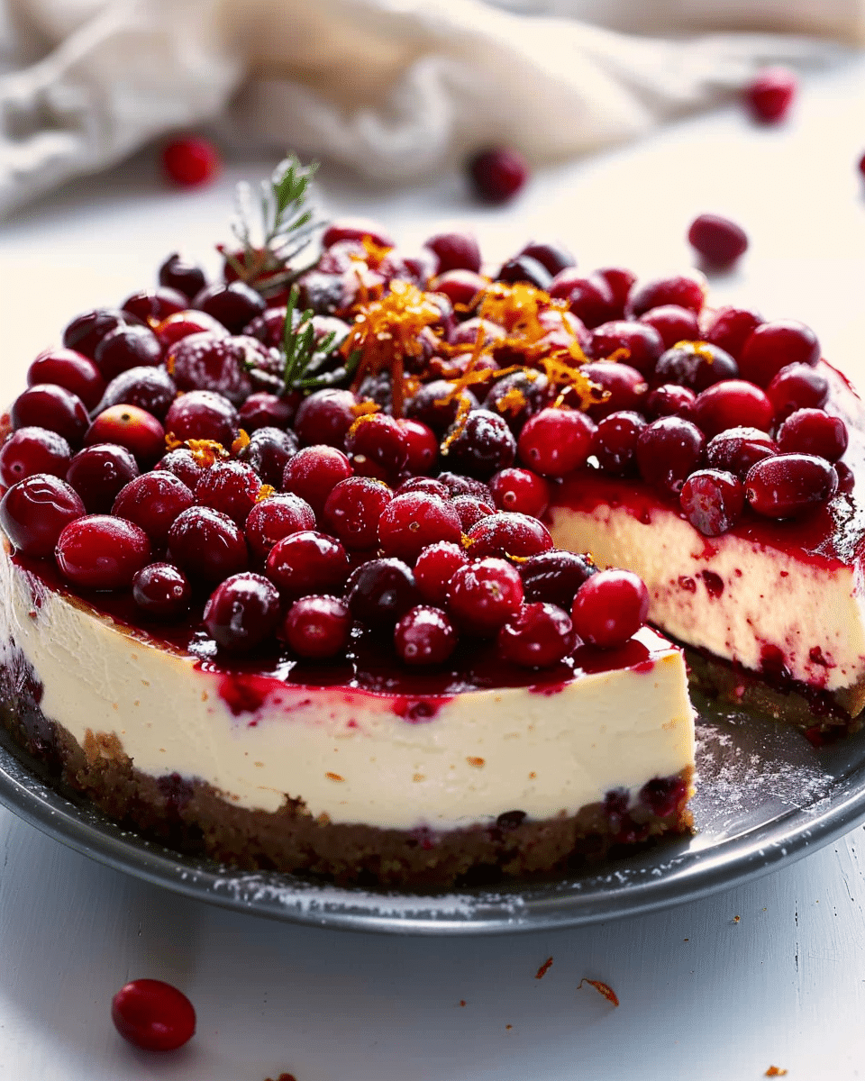 Cranberry Orange Cheesecake