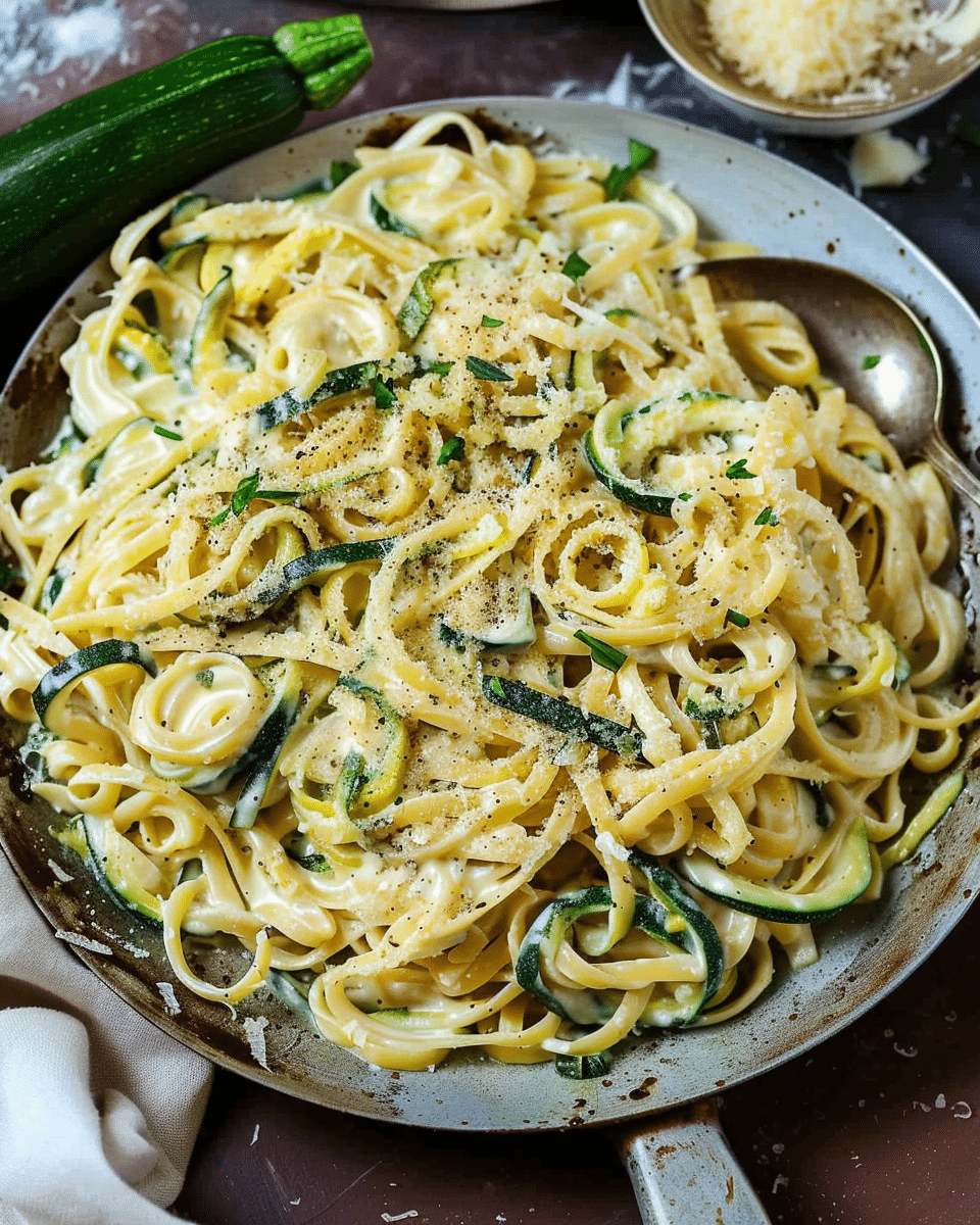 Creamy Courgette Pasta {20 Minute Meal}