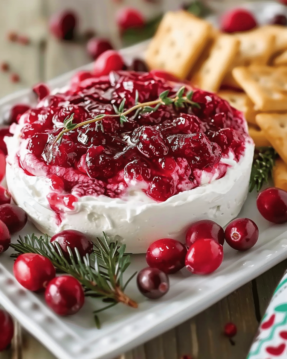 Creamy Cranberry Pepper Jelly Cream Cheese Dip