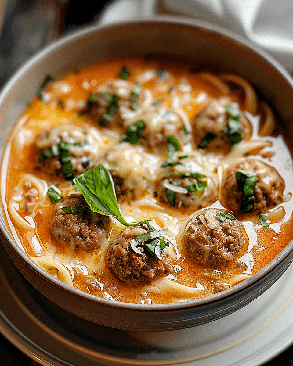 Creamy Italian Meatball Soup