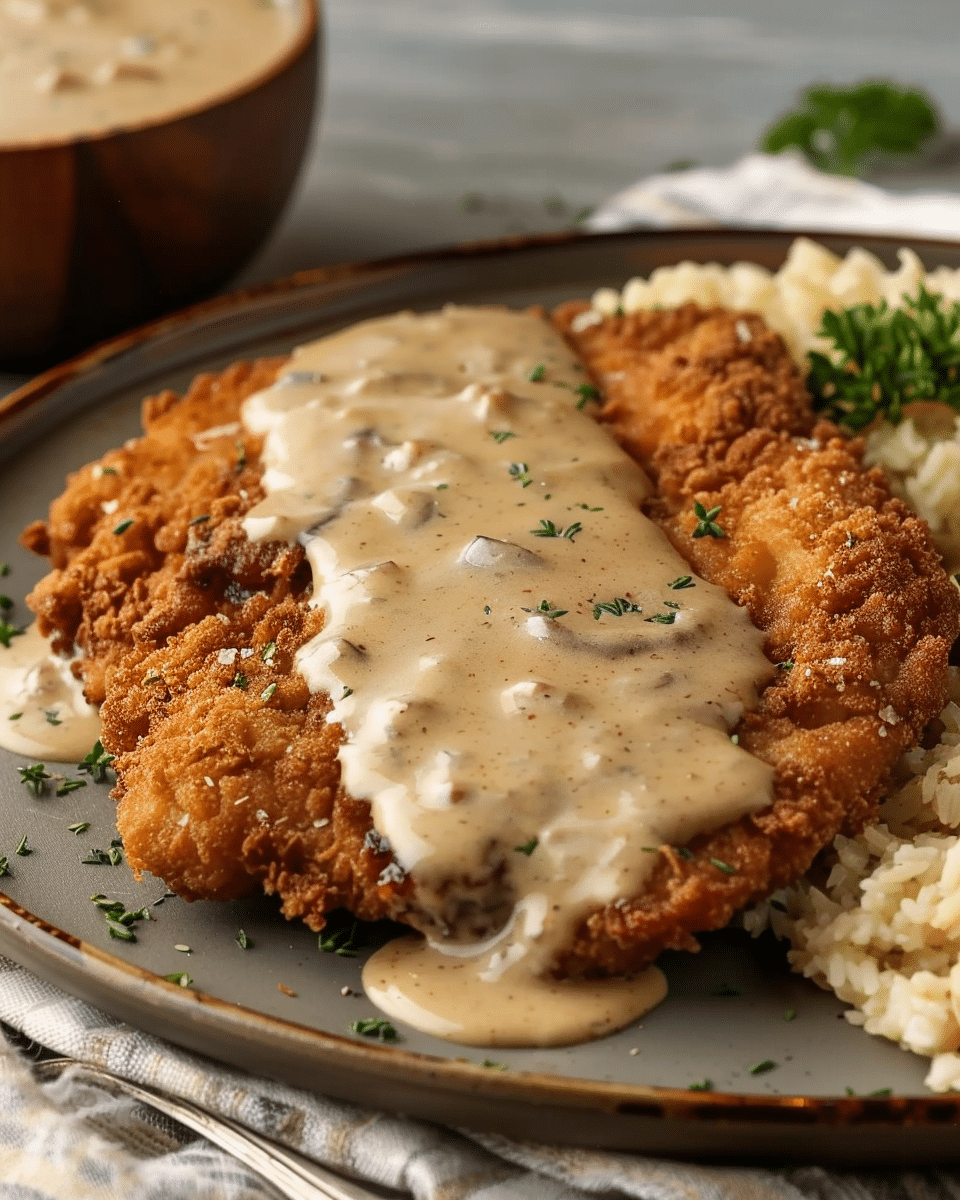 Crispy Country Fried Steak with Creamy Homemade Gravy