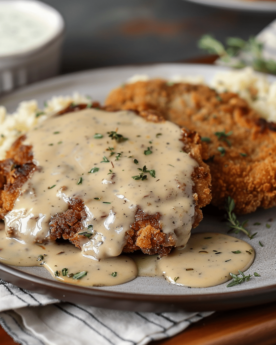 Crispy Country Fried Steak with Creamy Homemade Gravy