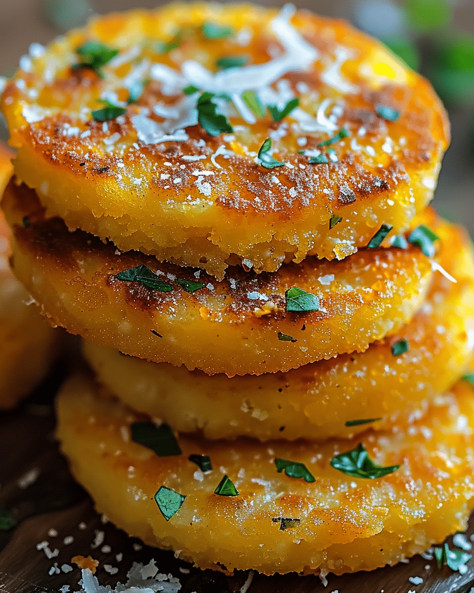 Crispy Parmesan Polenta Rounds