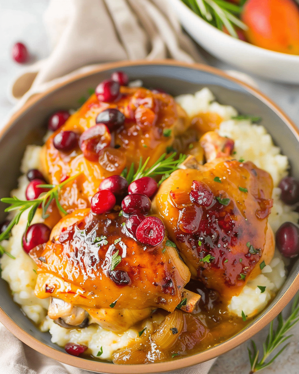 Crockpot Cranberry Apricot Chicken