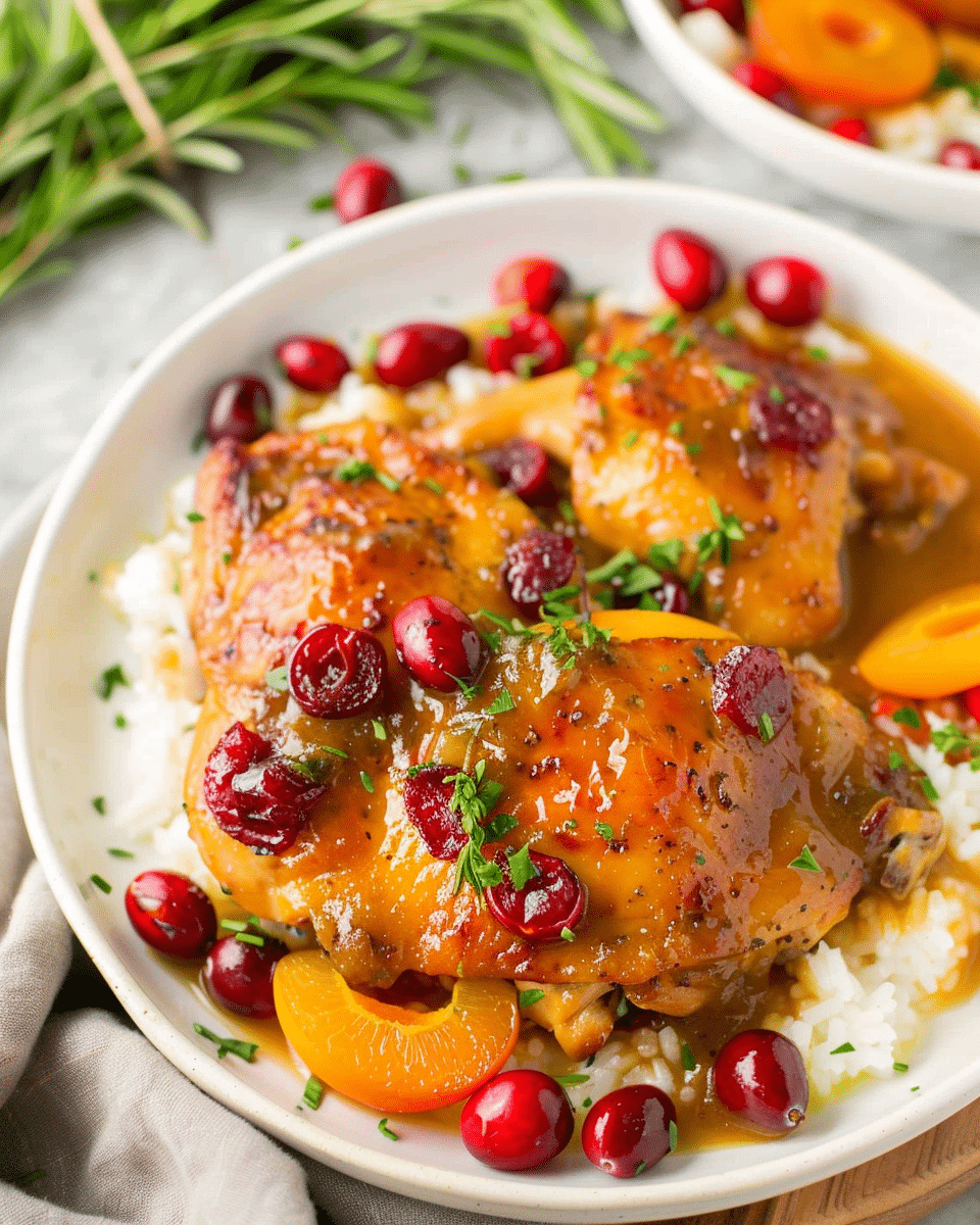 Crockpot Cranberry Apricot Chicken