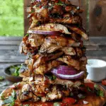 Easy Chicken Shawarma Tower Baked in the Oven for Flavorful Family Meals