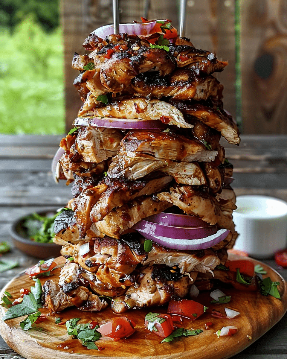 Easy Chicken Shawarma Tower Baked in the Oven for Flavorful Family Meals