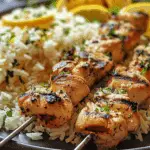 Easy Greek Chicken Souvlaki with Lemon Rice