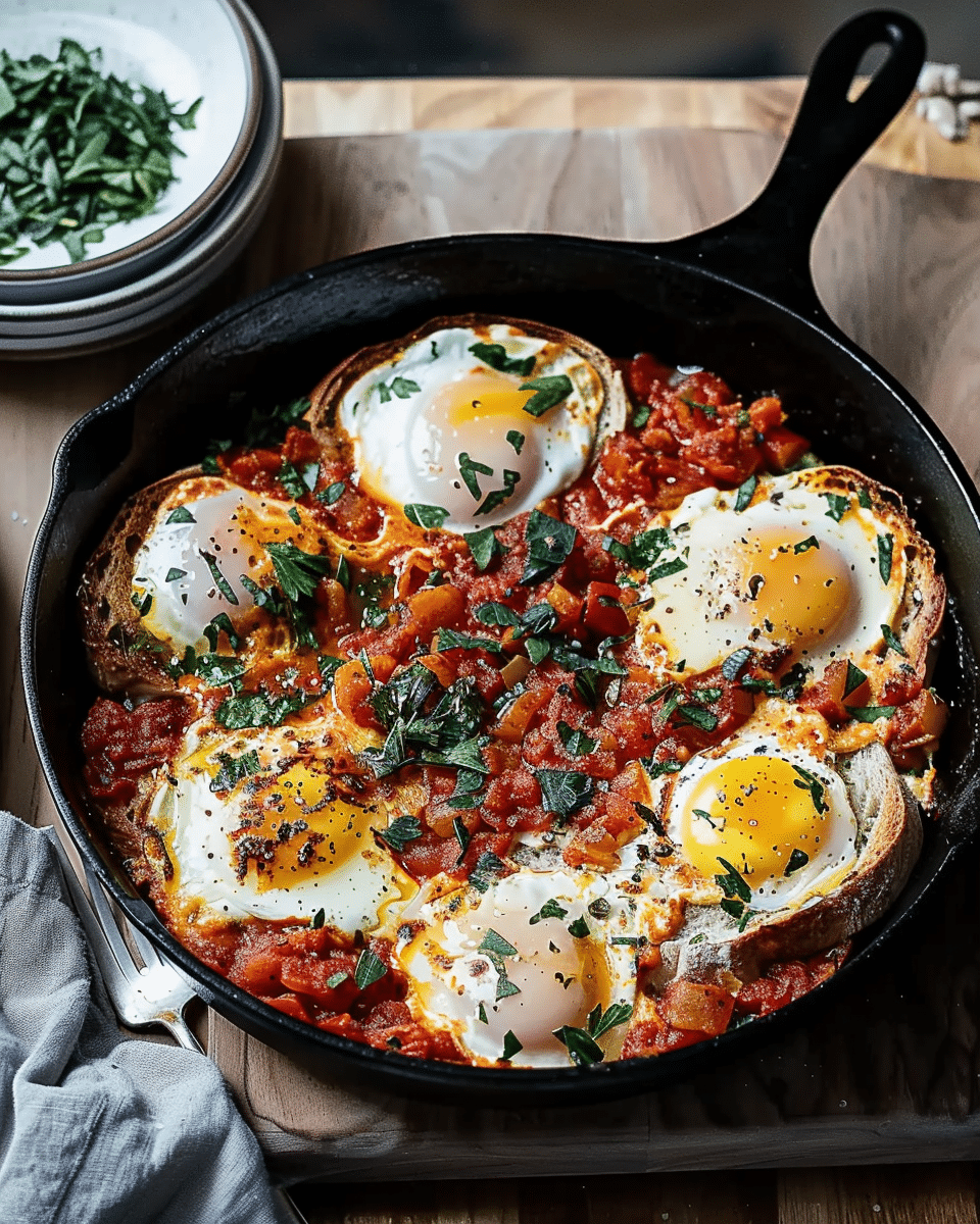 Flavor-Packed Shakshuka on Toast for Breakfast or Dinner