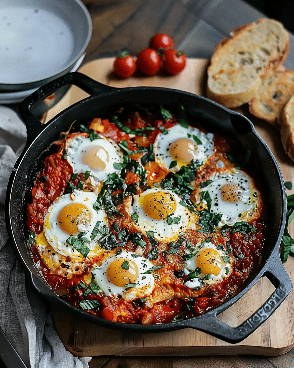 Flavor-Packed Shakshuka on Toast for Breakfast or Dinner