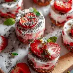 Frozen Strawberry Chia Oat Coins