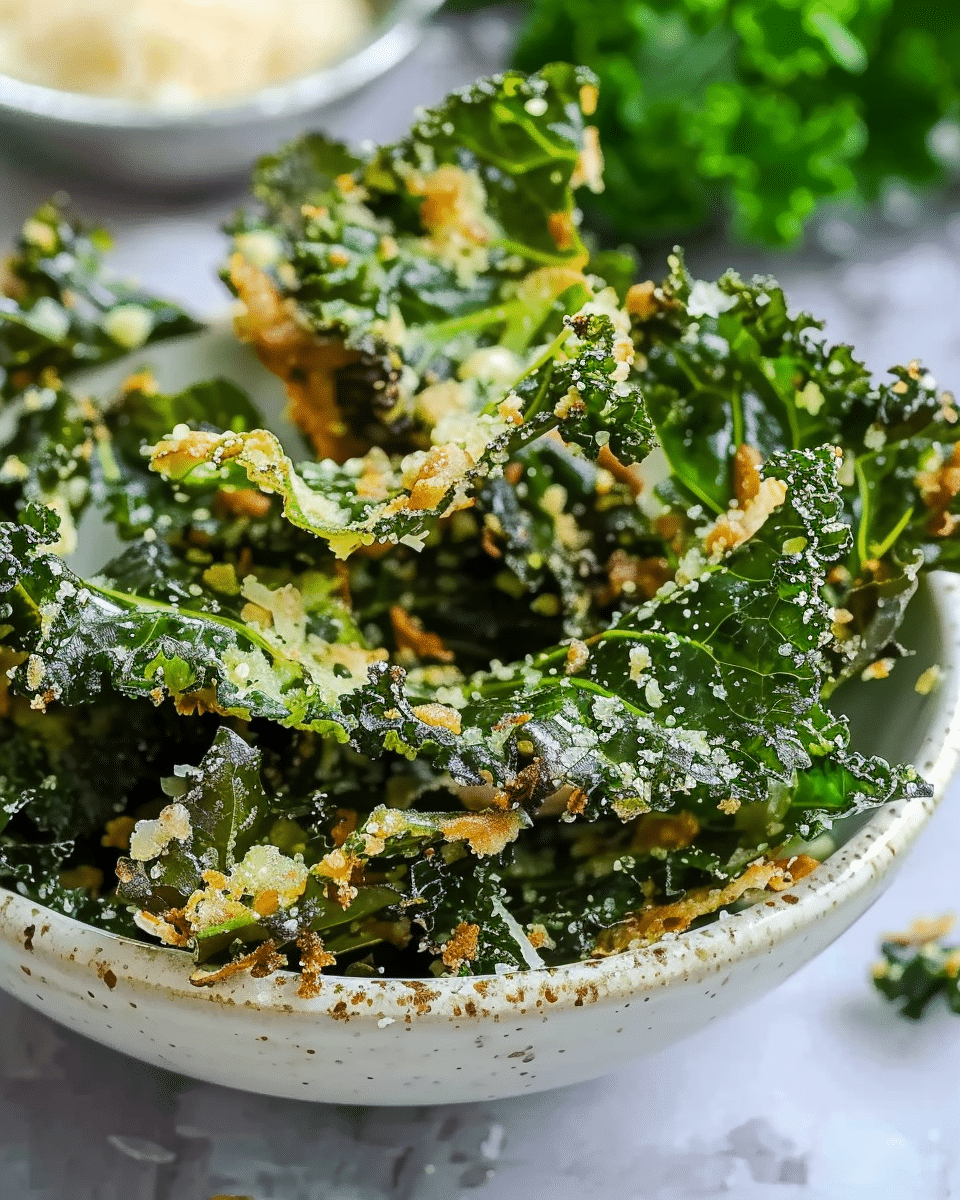 Garlic and Parmesan Kale Chips