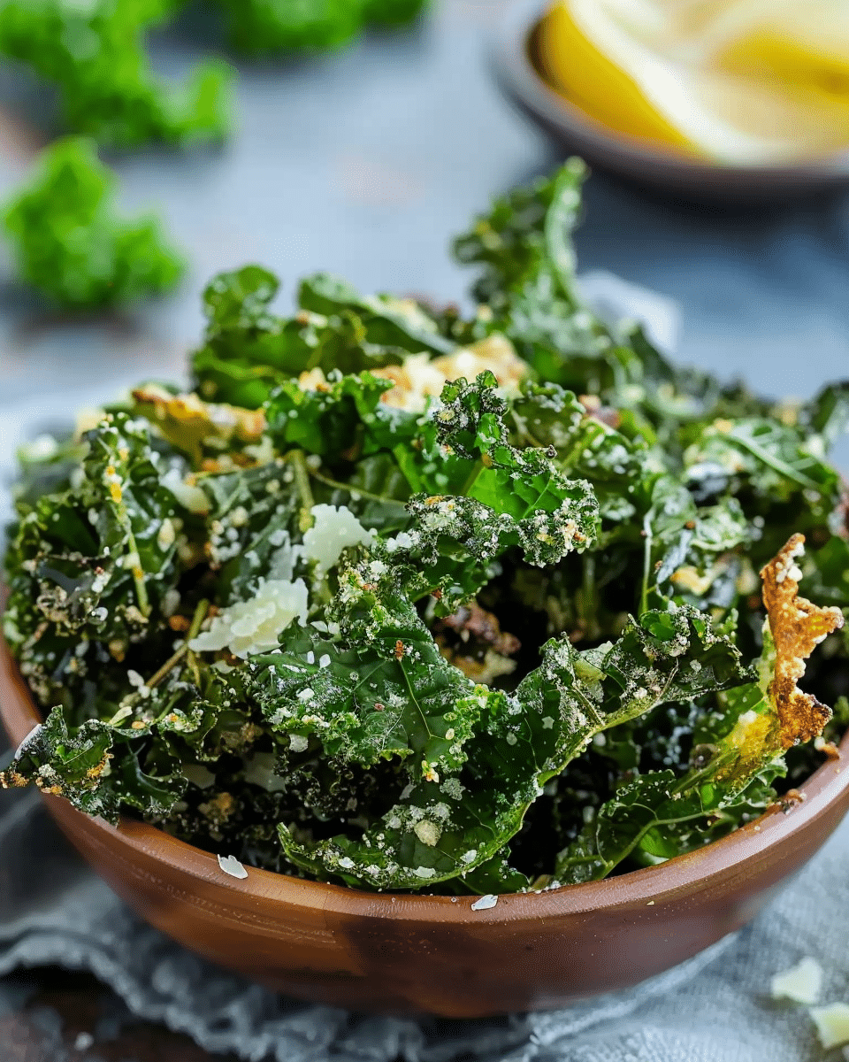 Garlic and Parmesan Kale Chips