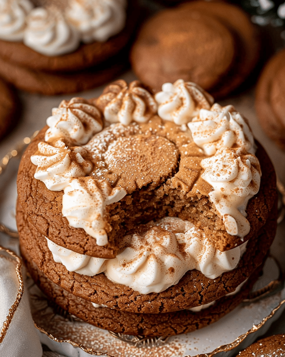Gingerbread Cheesecake Cookies
