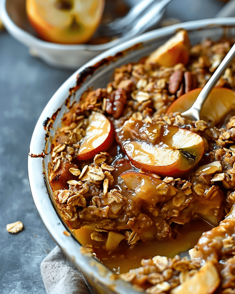 Glazed Apple Pie Baked Oatmeal