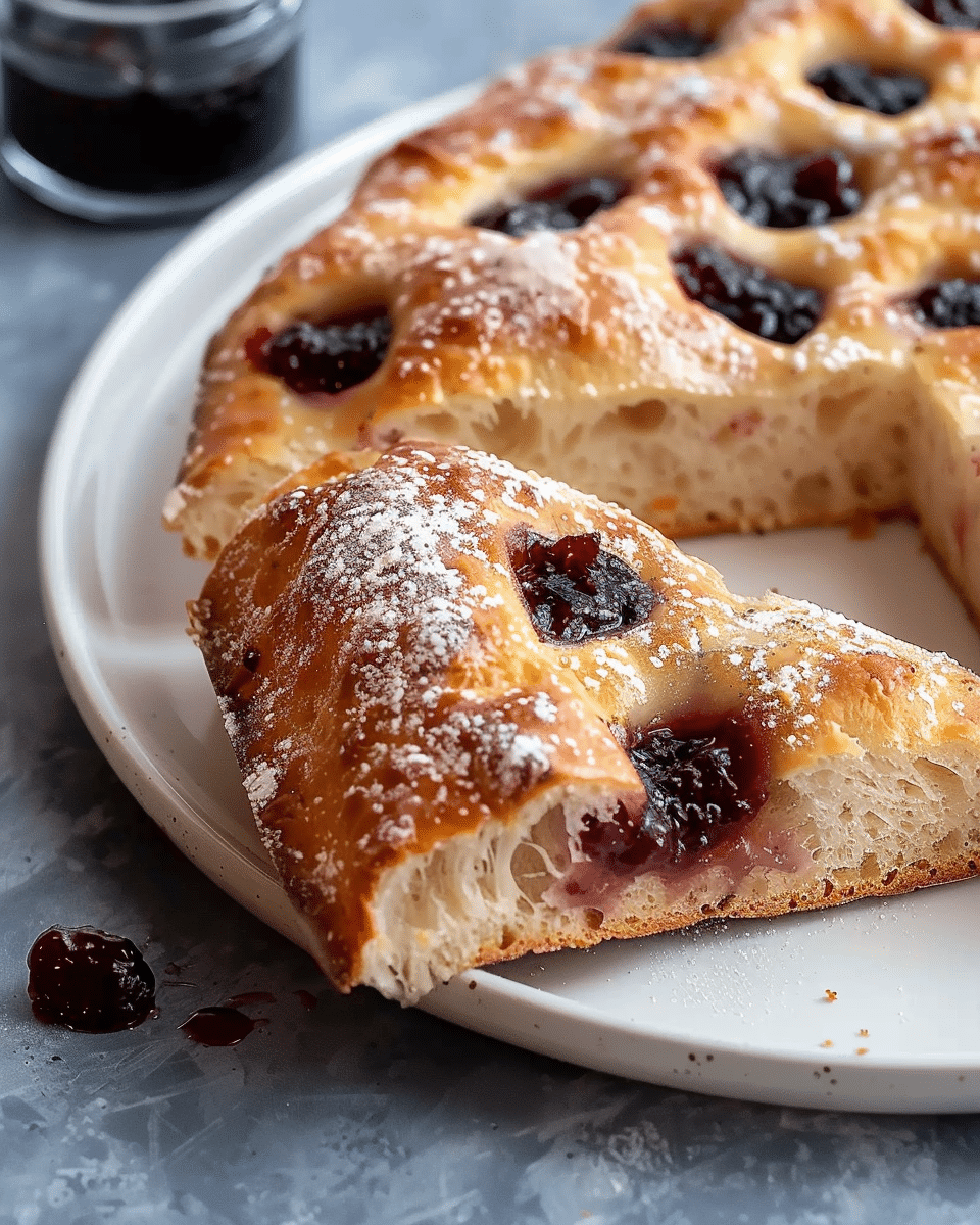 Homemade Jam Donut Focaccia