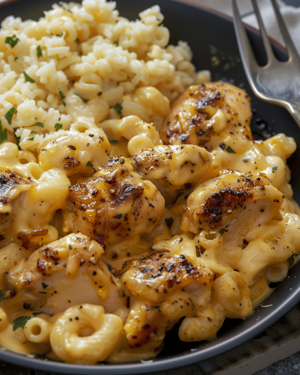 Honey Pepper Chicken with Creamy Mac and Cheese Recipe
