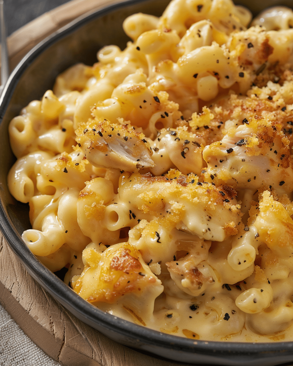 Honey Pepper Chicken with Creamy Mac and Cheese Recipe