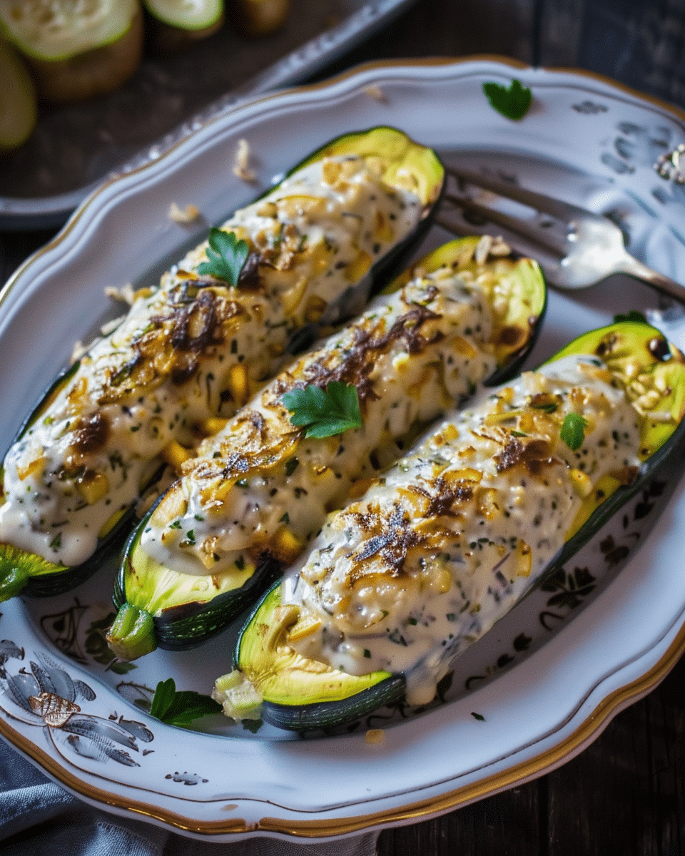 Kousa Bi Liban (Stuffed Lebanese Zucchini in Yogurt)