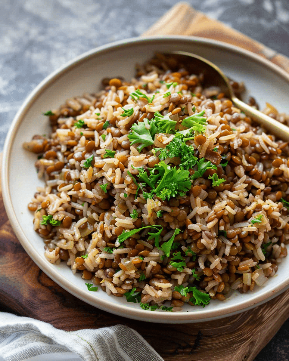 Mujadara - Lebanese Lentils and Rice Recipe