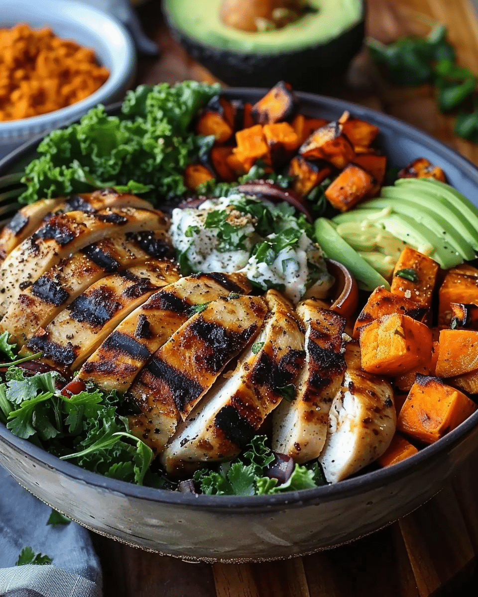 Loaded Grilled Chicken & Sweet Potato Power Bowl