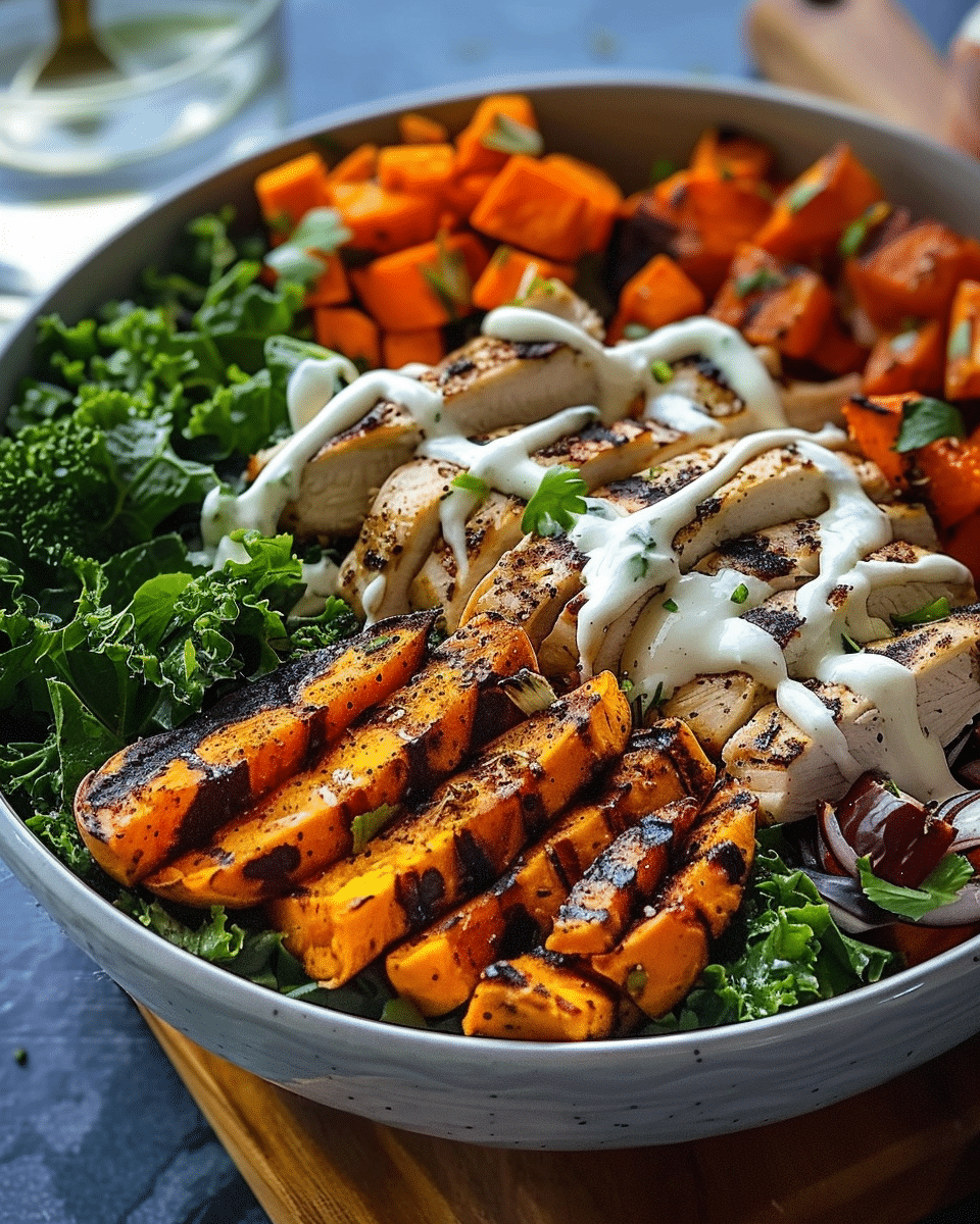 Loaded Grilled Chicken & Sweet Potato Power Bowl