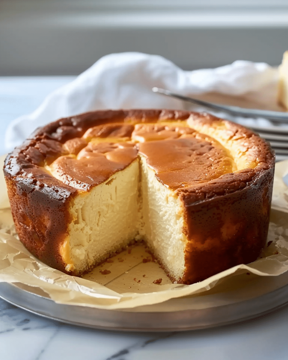 Loaf Pan Basque Cheesecake