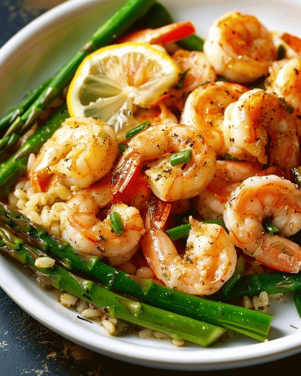 Meyer Lemon Garlic Shrimp and Asparagus Recipe