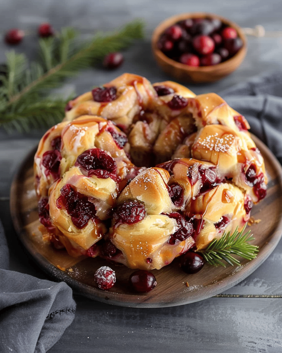 Mini Cranberry Brie Pull Apart Bread