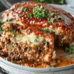 Mozzarella Stuffed Crockpot Meatloaf