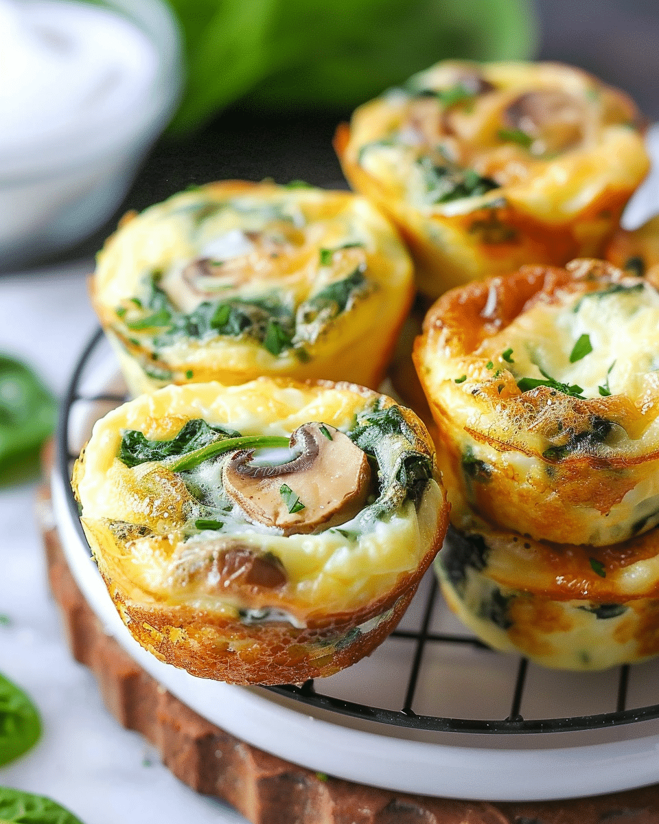 Mushroom Spinach Egg Muffin Recipe