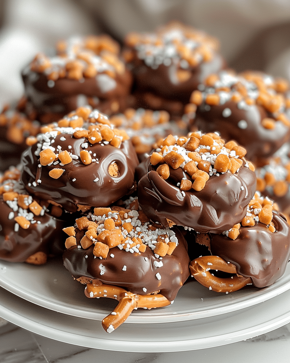 No-Bake Peanut Butter Pretzel Clusters