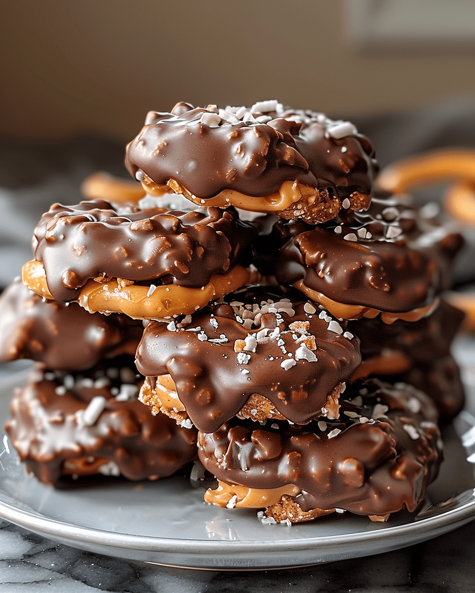 No-Bake Peanut Butter Pretzel Clusters