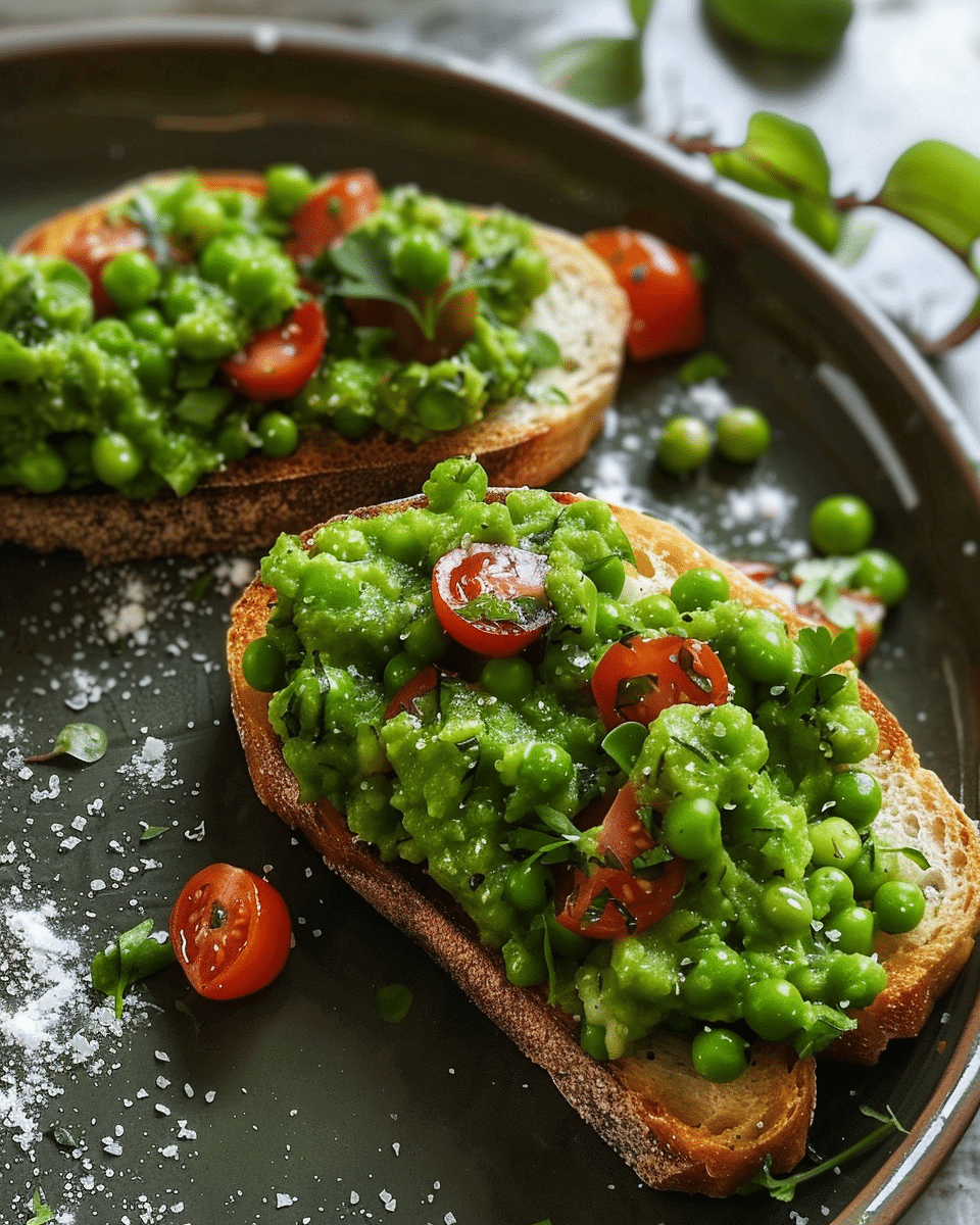 Pea Bruschetta