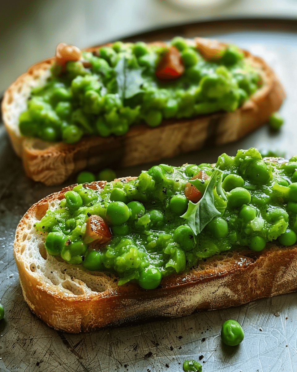 Pea Bruschetta